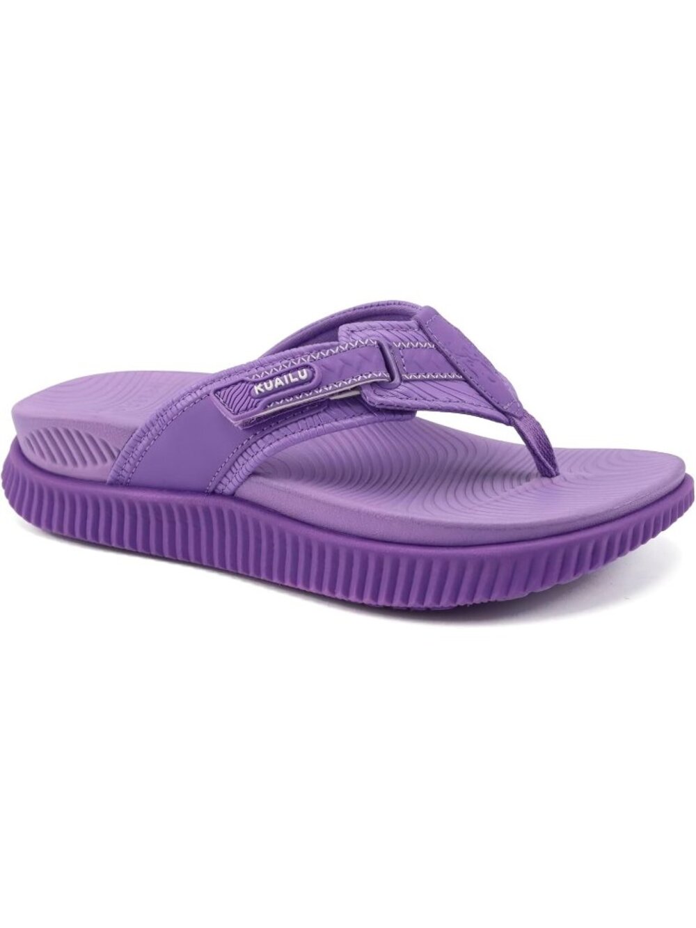 Women's Purple Orthotic Cushion Flip Flops Sandals With Arch Support Foot bed